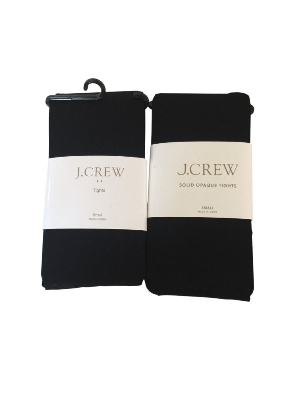 J. CREW Size Small Black Tights 100-140 lbs Set of 2